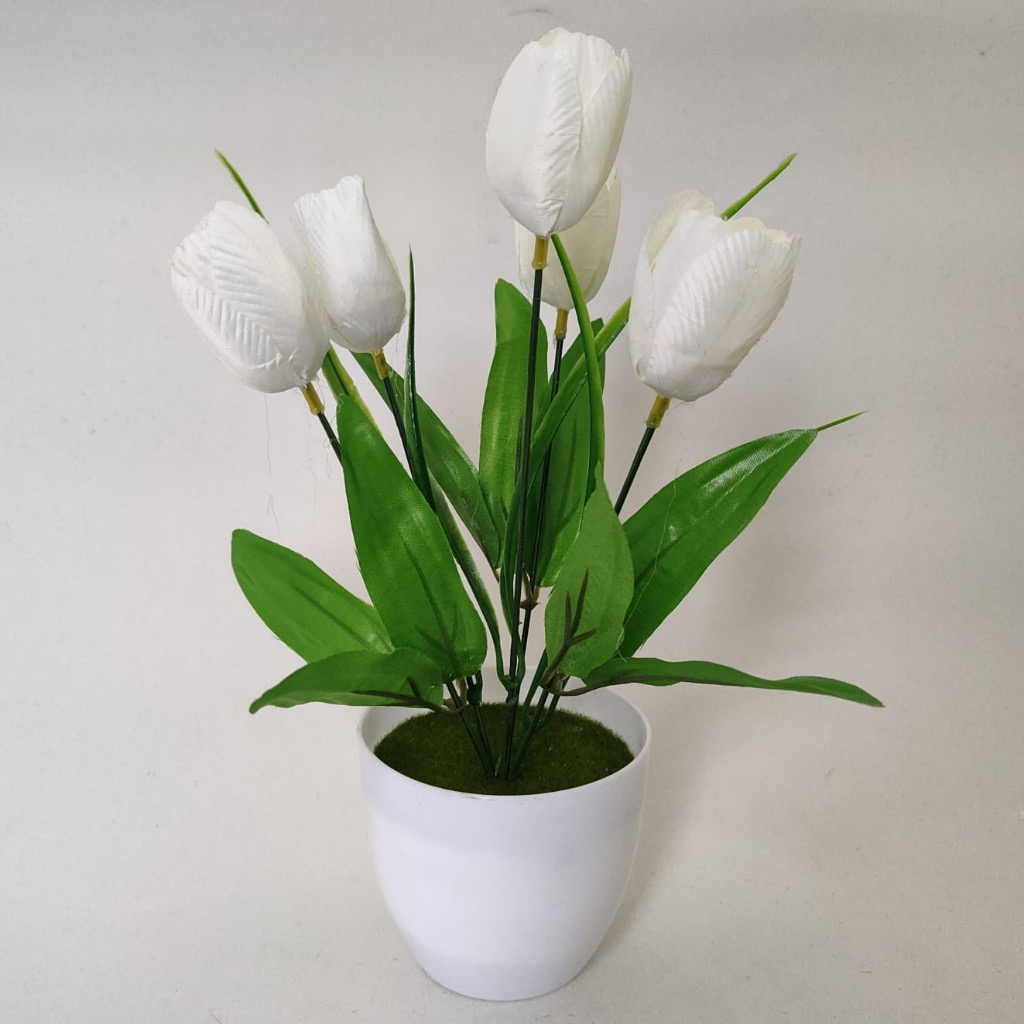 Bunga hias tulip bunga plastik artificial bunga meja tulip