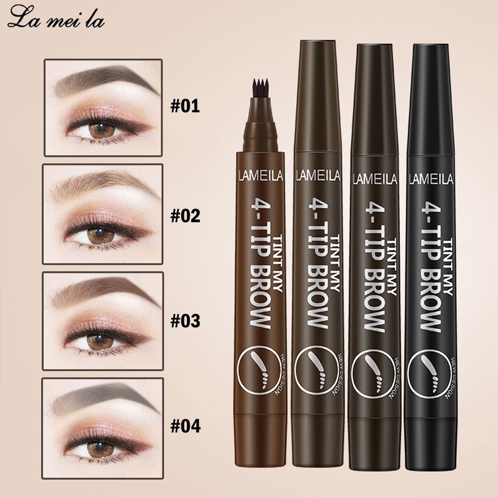 LAMEILA Eyebrow Waterproof Natural Eyebrow Pen Four-Claw Eye Brow Tint Tip Long Lasting LA068