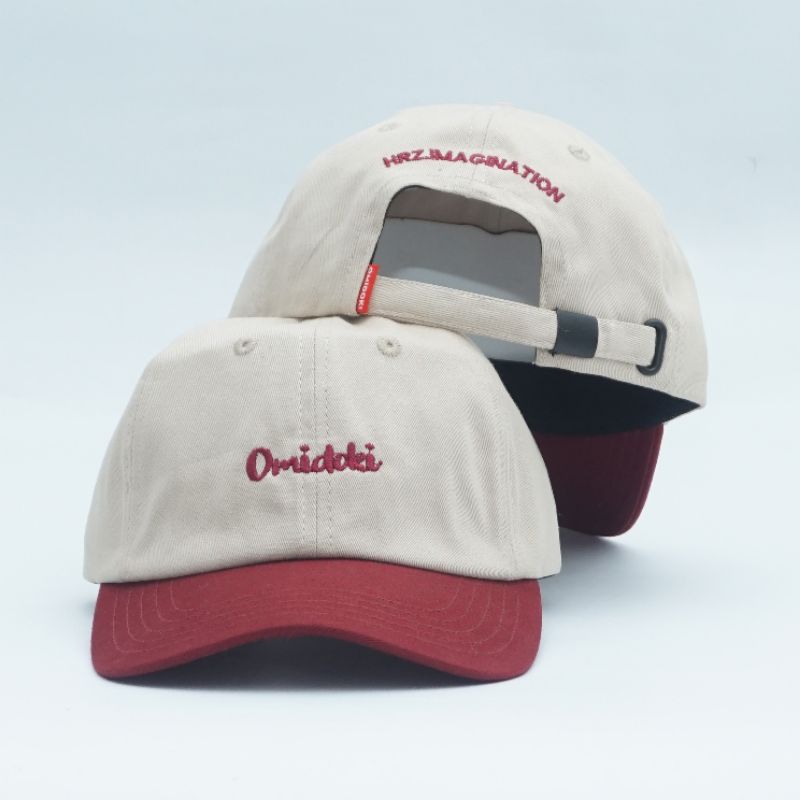 Omidoki Topi Polocaps Cream Maroon