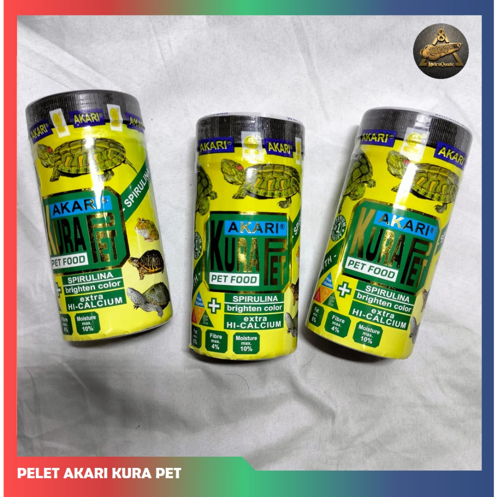 PELET AKARI TURTLE PAKAN KURA KURA PET IMMUNE BOOSTER HIGH CALCIUM AKARI KURA PET PELET KURA KURA PELET KADAL AIR PELET SALAMANDER PELET TERAPIN PELET REPTIL AIR