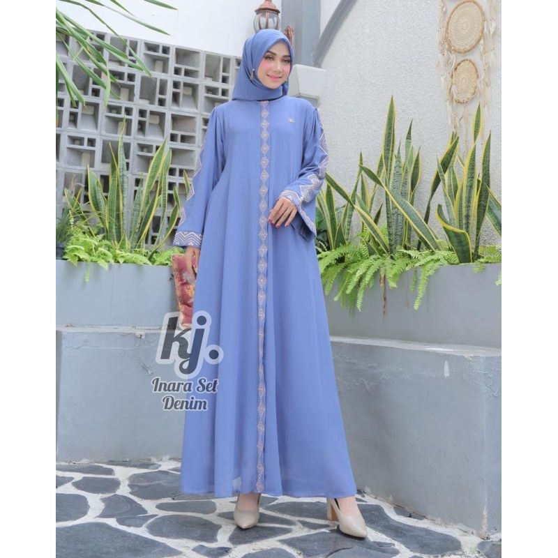 Gamis Inara Free Hijab ORI Khadijah Mode