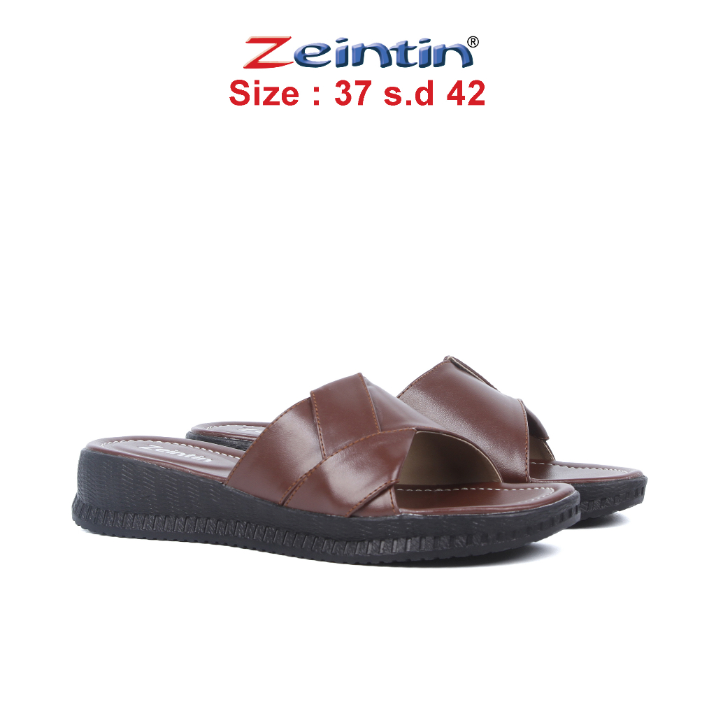 Zeintin - Sandal Wanita Sendal Wedges Wanita Slide Murah Hak Pendek Original Zeintin HP