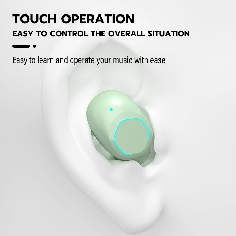 【COD】Viqoo TWS Bluetooth Earphone Wireless Headset in-ear Earplugs Touch Sensor Headphone - T89