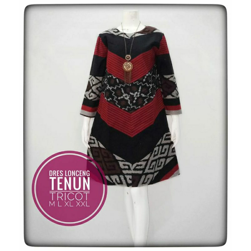 Dress tenun jepara baju tenun jepara dress serong etnik DTB64