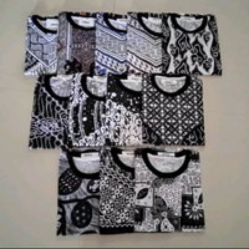 Kaos monocrom/kaos motif batik bahan adem pria/wanita