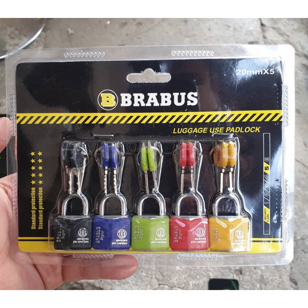 BRABUS Gembok Koper 20mm 5pcs Set BC Warna Warni Mini Kecil Tas rj