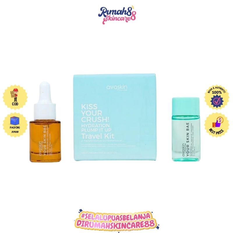 AVOSKIN Your Skin Bae Travel Kit Kiss Your Crush (Set Serum &amp; Toner) Marine Collagen Hyacross