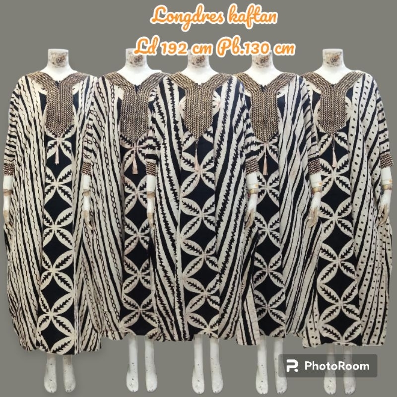 Kaftan Batik Renda Motif  (kaftan batik FIDI Twill premium)