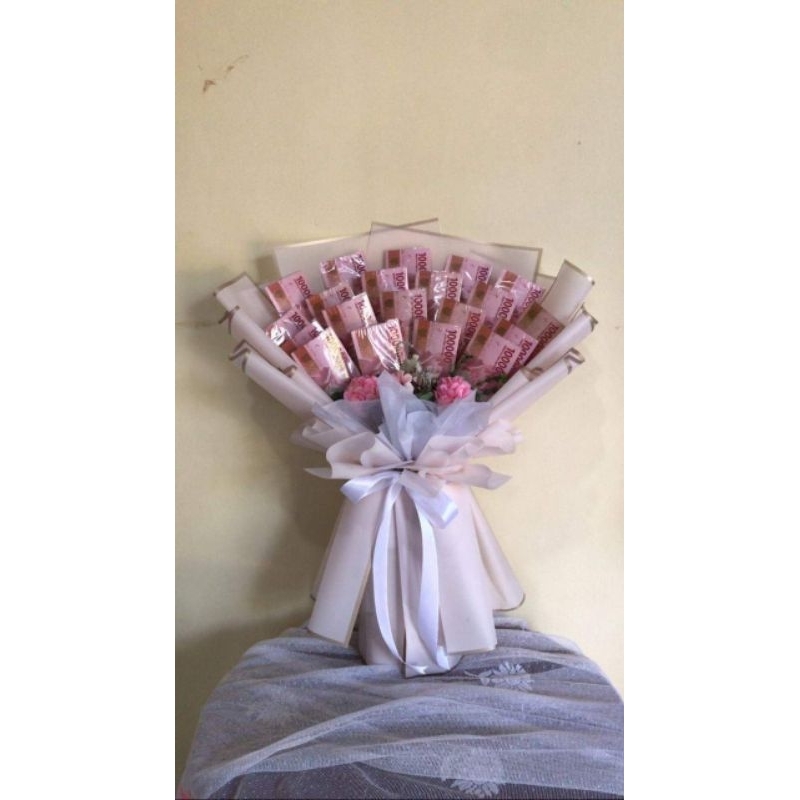 money bouquet 20 lembar (uang mainan)