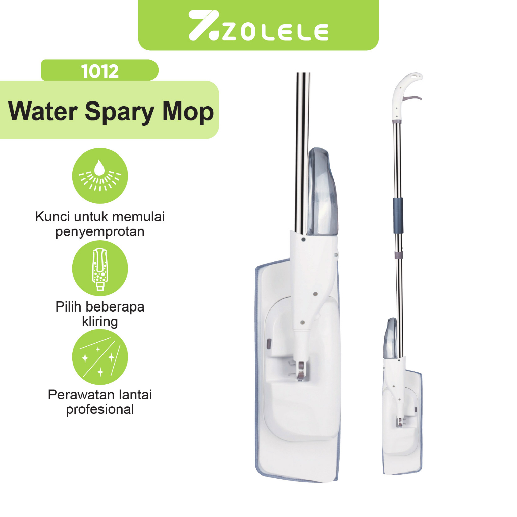 ZOLELE 4 In 1 Alat Pel Lantai Alat Pel Lantai Alat Pel Semprot Clean Semprot