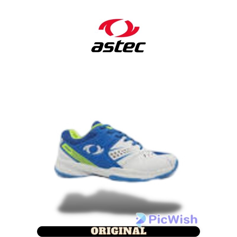 Sepatu Astec Geo Badminton White Blue Original