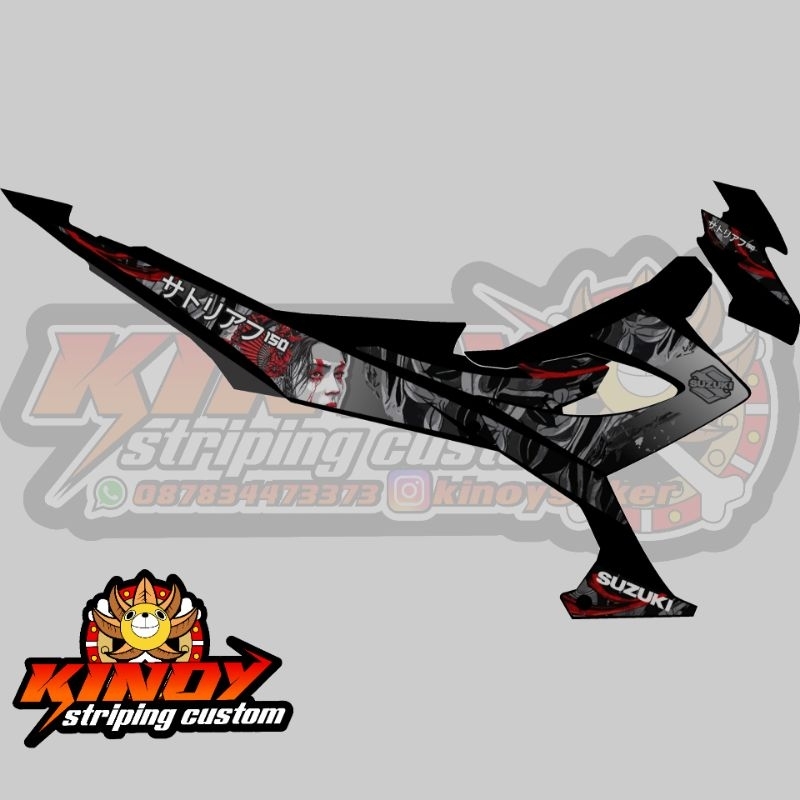 STICKER STRIPING SATRIA FU 2014 FACELIFT FL CUSTOM DESAIN SUKA SUKA