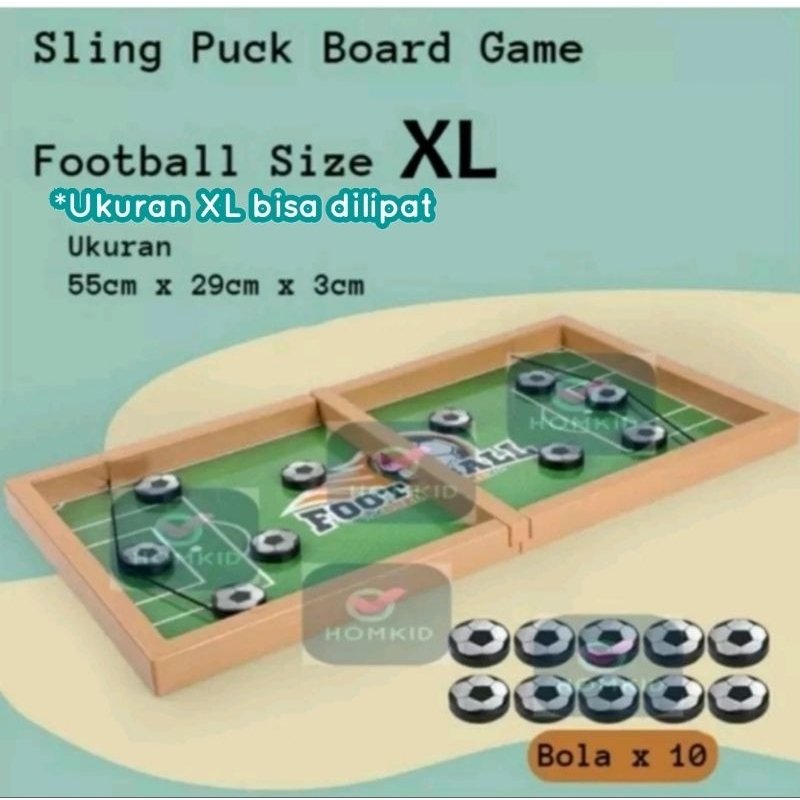 Mainan Edukasi Anak Sling Puck Lipat Game Slingpuck Winner Board Tembak Bola