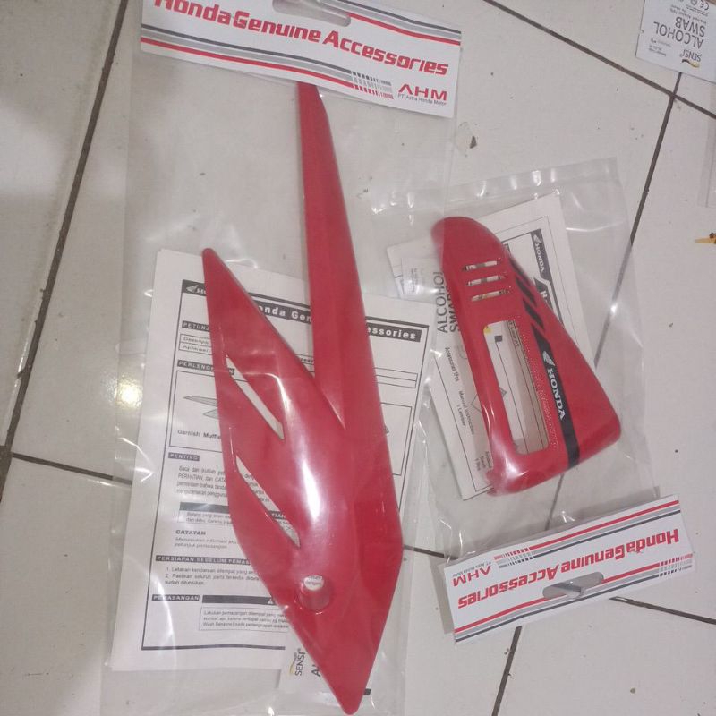 GARNISH FILTER DAN GARNISH KNALPOT HONDA BEAT ESP