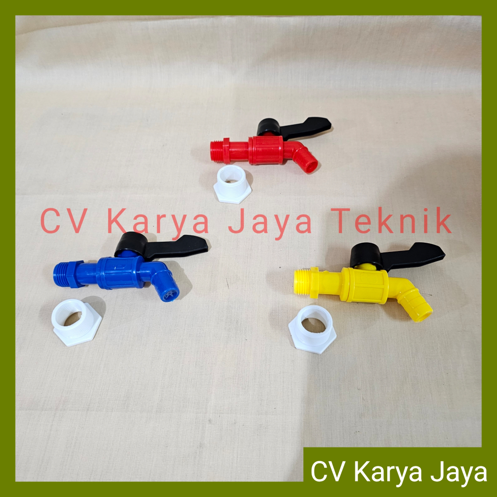 Kran Air Plastik PVC ISCO ½” ¾” / Kran Taman Rumah Dapur