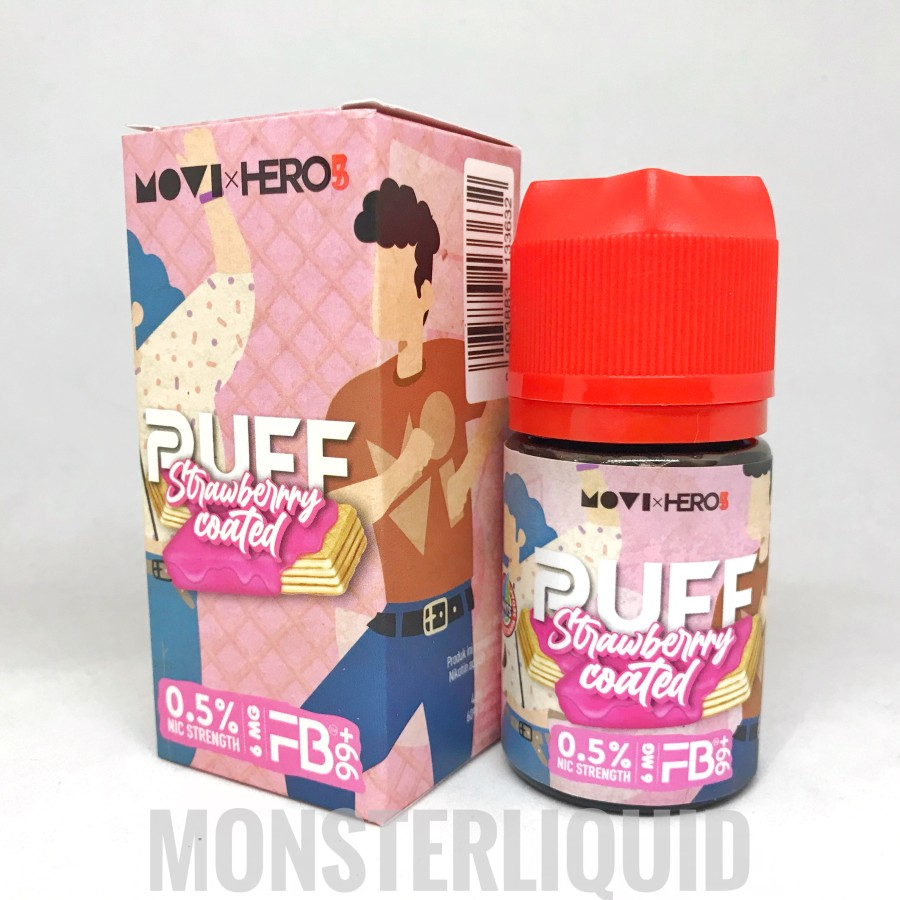 PUFF WAFER STRAWBERRY COATED BY MOVI 3MG 6MG 9MG 60ML FB