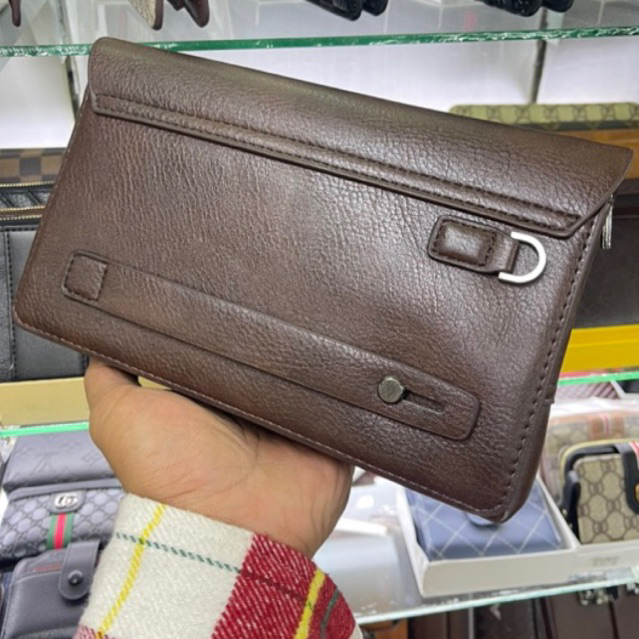 Clutch Kulit Pria Wanita Hand Bag Tas Tangan Pria Original /Dompet Kartu