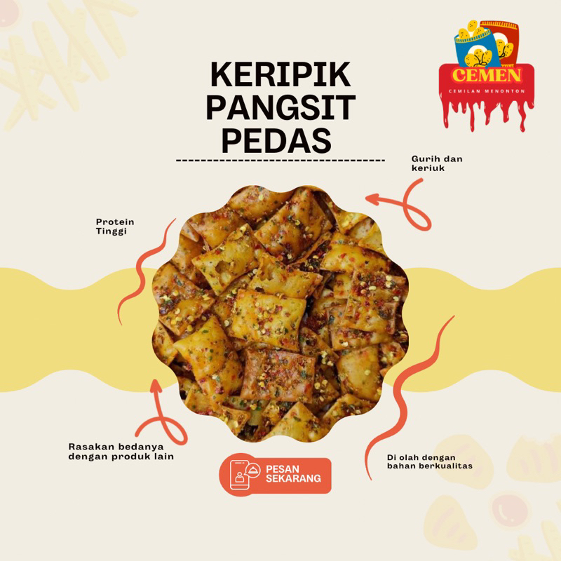 

KERIPIK PANGSIT PEDAS DAUN JERUK