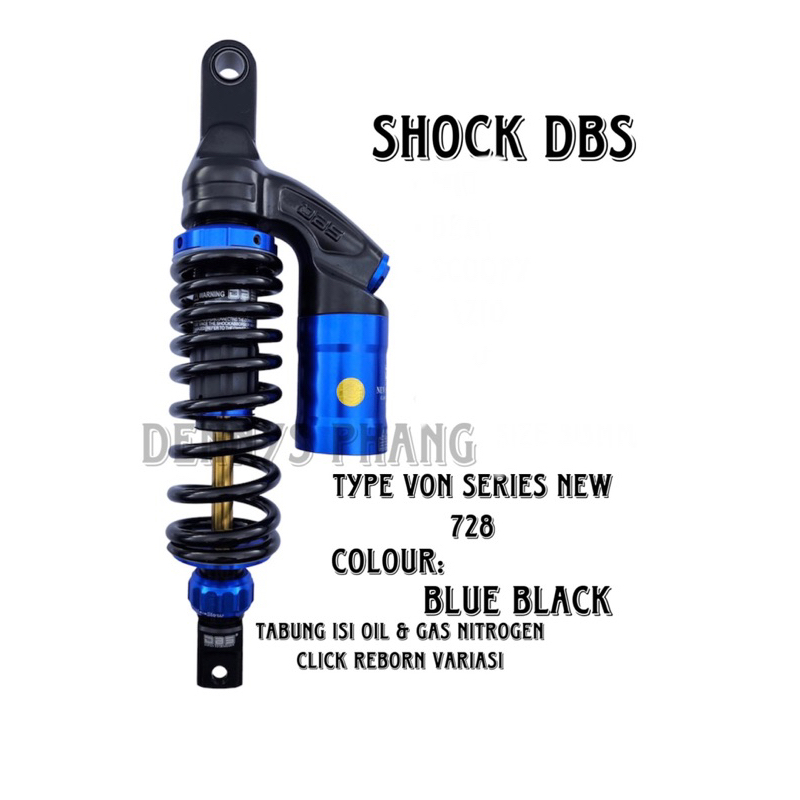 SHOCKBREAKER TABUNG ATAS DBS ORIGINAL TYPE 728 VON SERIES AS GOLD MATIC SINGLE SHOCK BEAT VARIO SCOOPY GENIO LEXI FINO MIO XEON X-RIDE SOUL FAZZIO MIO GEAR MIO J MIO M3 AEROX 125 DLL / SHOCK TABUNG ATAS DBS VON SERIES 728 MOTOR MATIC SINGLE SHOCK