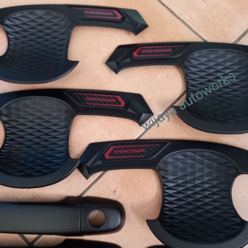 Paket Outer Handle Tank Cover Toyota Grand Innova 2005-2015 Hitam Doff