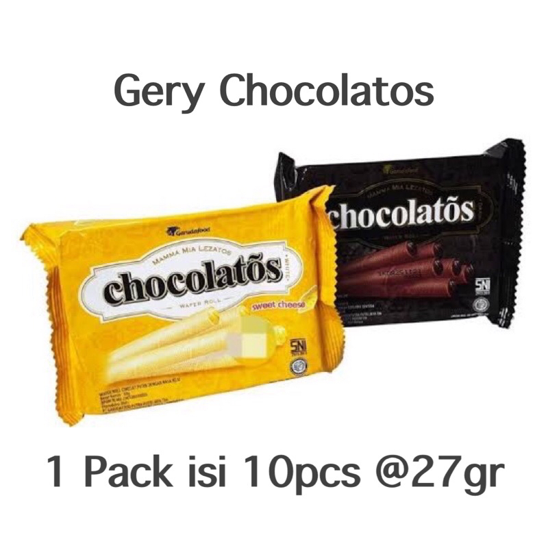 

Gery Chocolatos 2000 Stick Biskuit Stik Wafer 1 Pack isi 10pcs @27gr