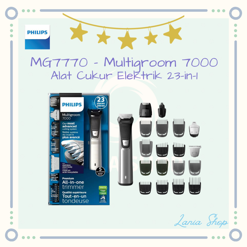 PHILIPS MG7770 - Multigroom 7000 - Alat Cukur Elektrik 23-in-1