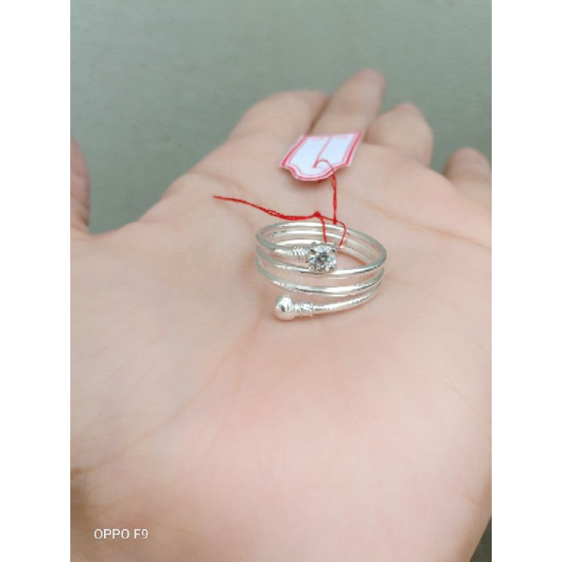 cincin perak asli 925  model lilit
