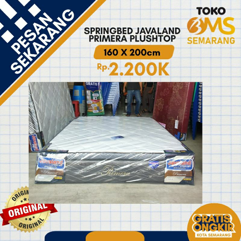 Promo Matras Springbed Javaland Primera Plushtop ukuran 160x200 cm Murah