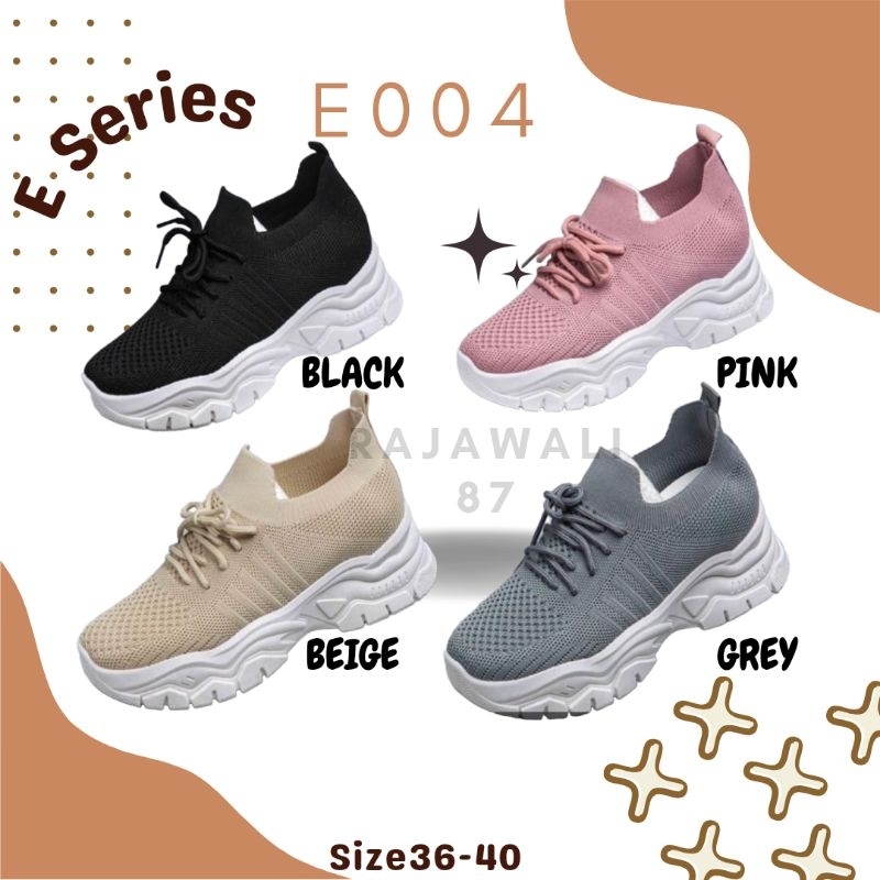 WM-E004 SEPATU SNEAKER FASHION CASUAL OLAHRAGA TERBARU STYLE KOMBINASI POLOS PRIA WANITA UNISEX BAHAN RAJUT SLIP ON BEST QUALITY REAL PICTURE