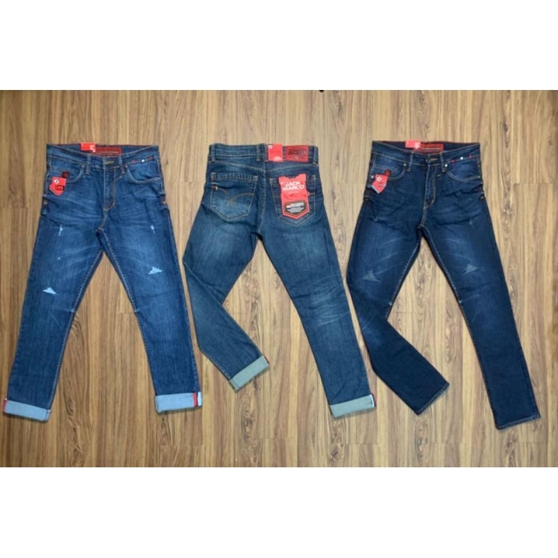 TERBARU celana sobek panjang jeans stret original Jack Marco termurah