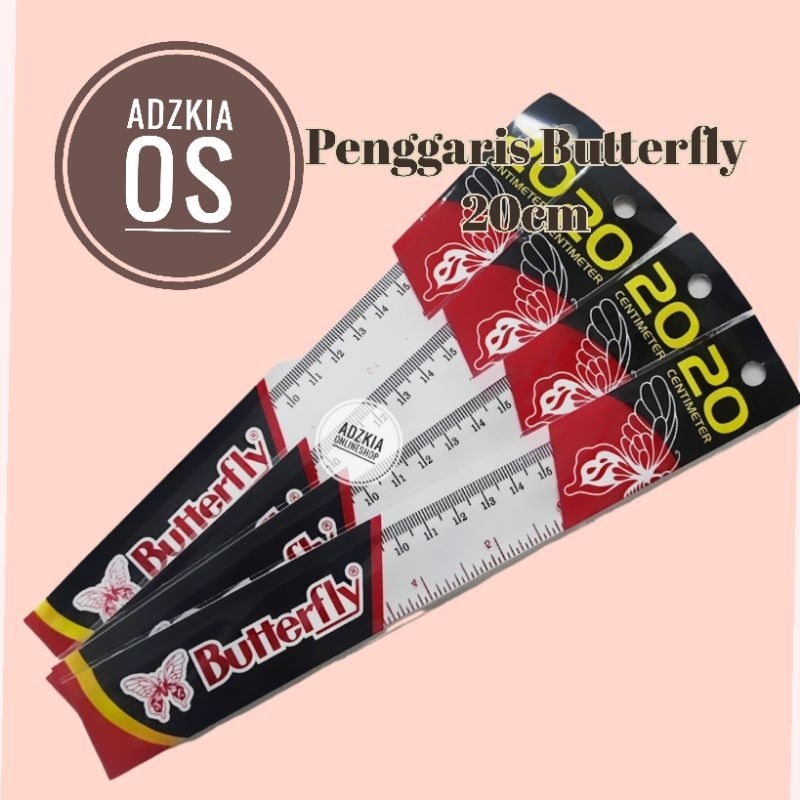 

Penggaris Butterfly 20cm / Penggaris 20cm