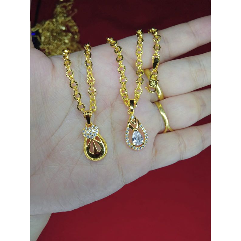 kalung nuri besar zicron 45cm dan 60cm lapis emas 24k