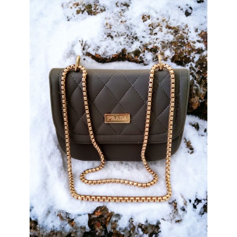 TAS SLEMPANG WANITA MODEL CORAK PRADA