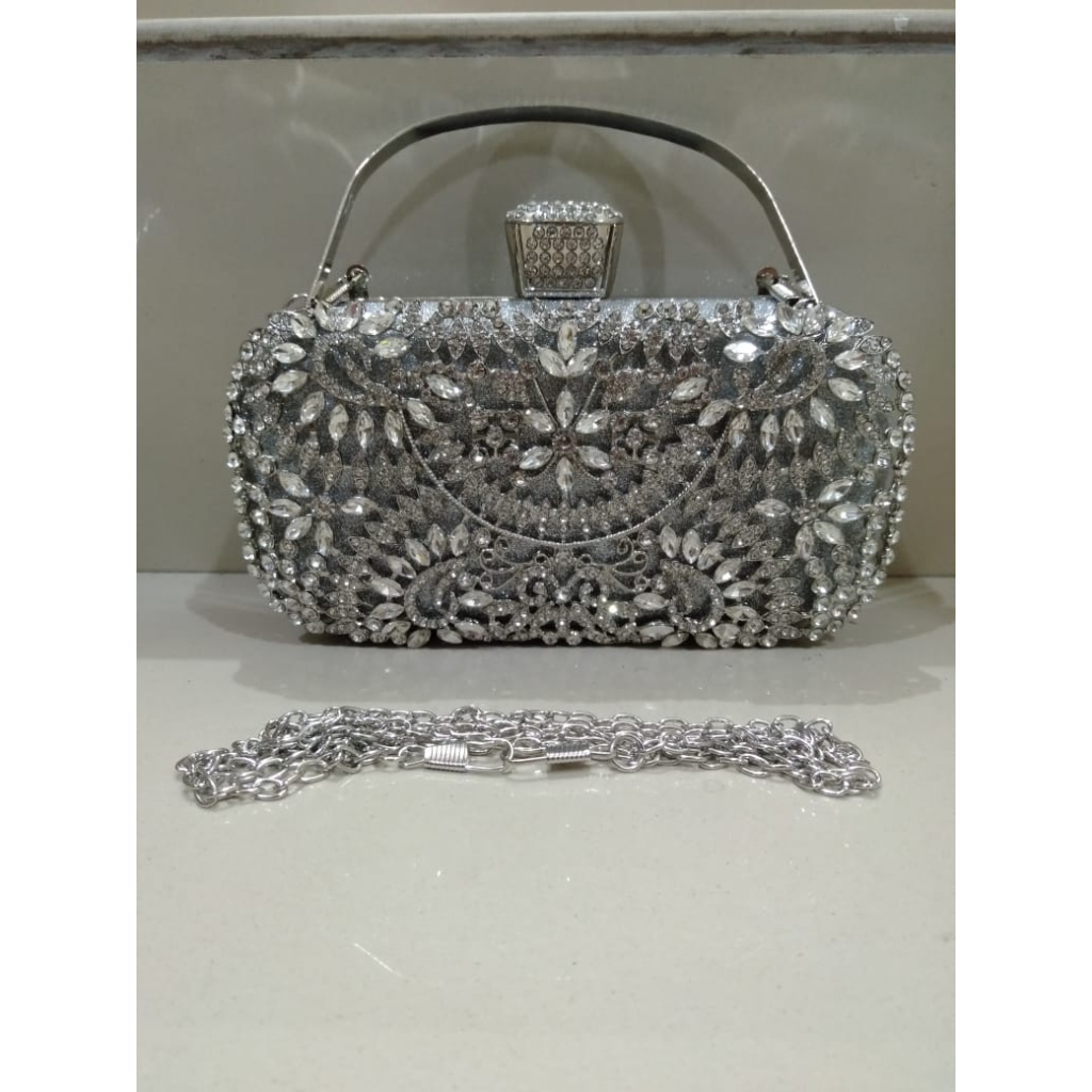 MV_Marvelouz MV7012103 tas Pesta wanita import Elegant (Ada Kotak, Tali Rantai)