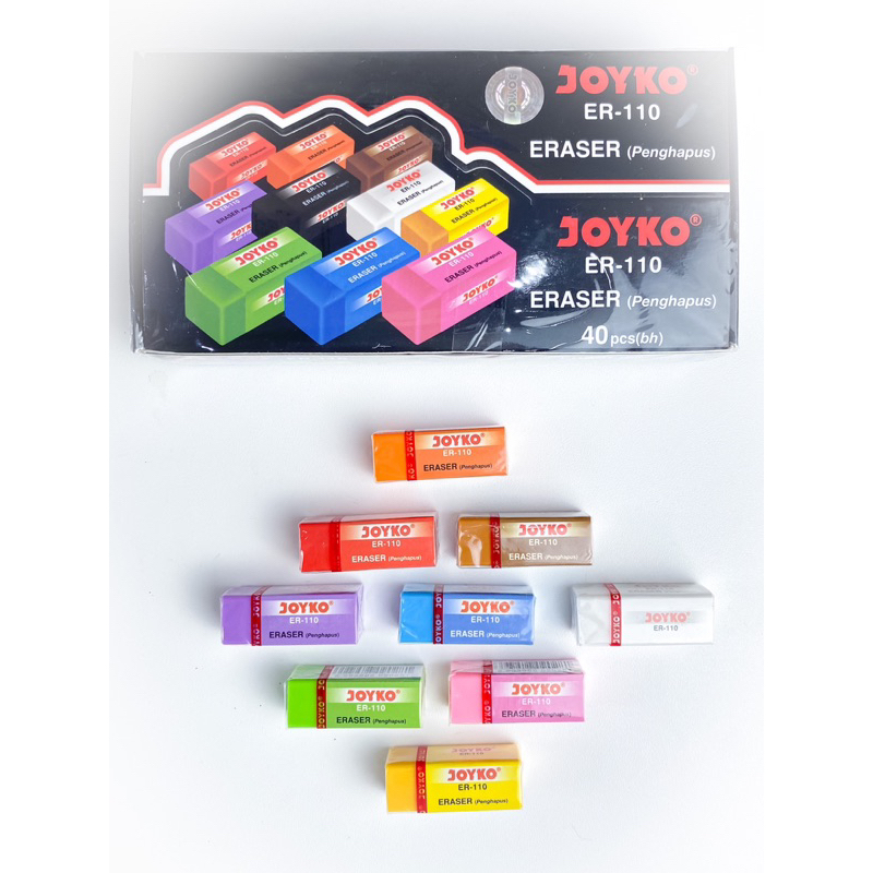 

(40pcs) Penghapus / Eraser Joyko Kecil ER-110 Warna-Warni 40pcs