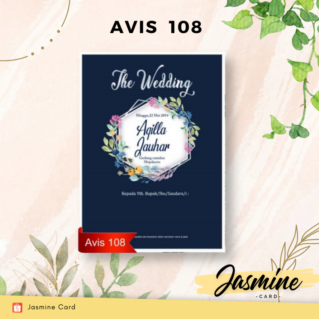 BLANGKO UNDANGAN PERNIKAHAN SOFTCOVER TERMURAH AVIS 108