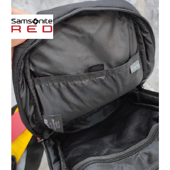 Tas Bahu pria wanita terbaru Sling Bag Black Samsonite Red LYMANE HS9