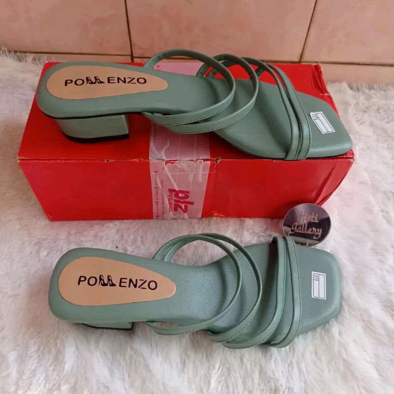 New Sandal Pollenzo size 37 Hijau