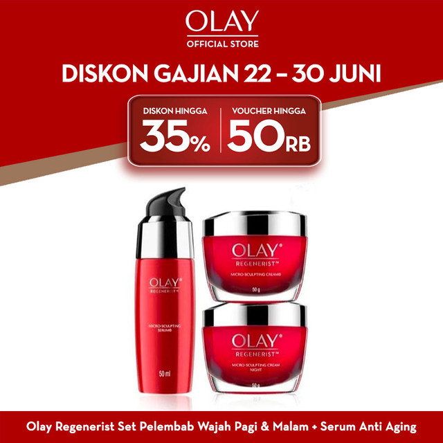 Olay Set Regenerist Niacinamide Skincare Antiaging - Day and Night Cream + Serum