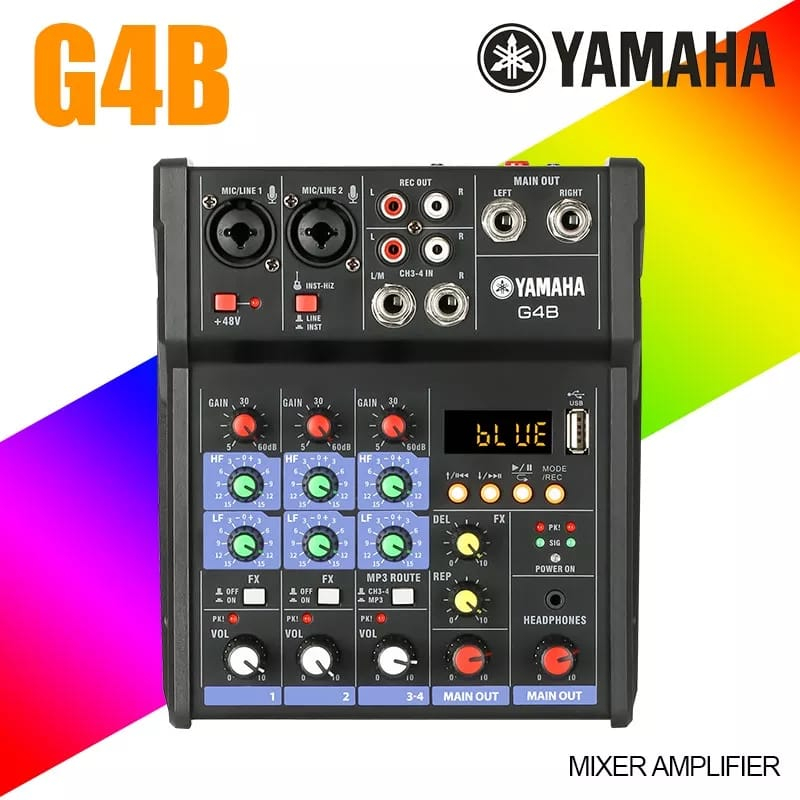 AUDIO MIXER YAMAHA G4B BLUETOOTH,USB,RECORD,SOUNDCARD,REVERB Mixer audio saluran 4