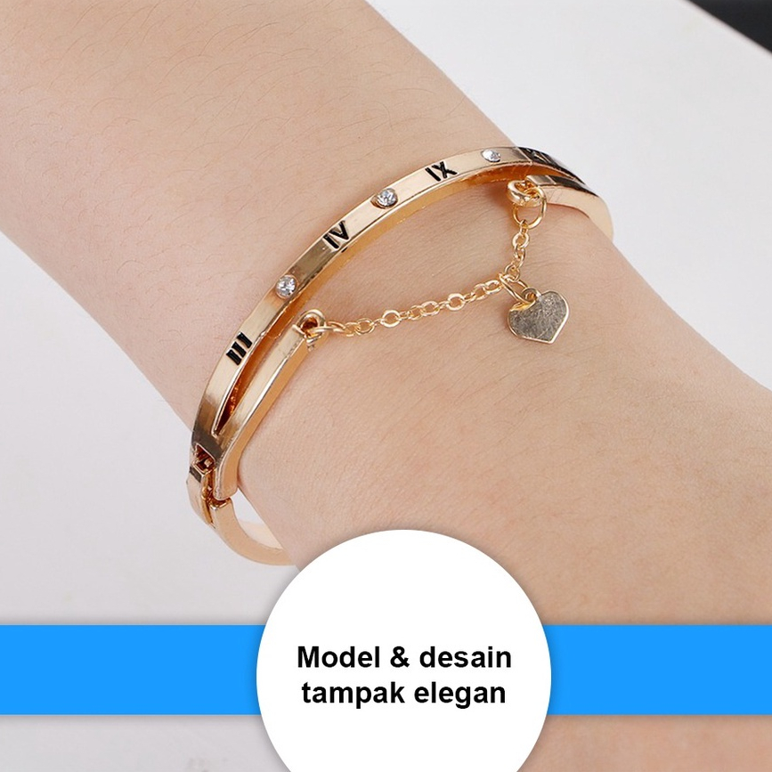 Gelang Tangan Titanium ZamZam C6 / C7  Energi Magnetik Om Mani Padme Hum Untuk Wanita Keren B15