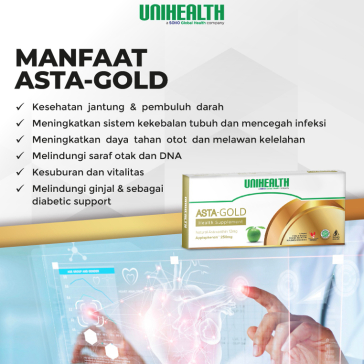 Astagold Astaxanthin 12 mg Suplemen Melindungi Ginjal BPOM Astaxanthin 12 mg