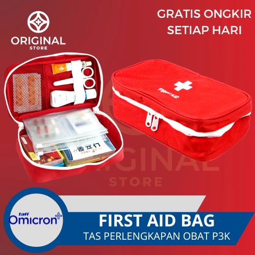 TAS OBAT BESAR P3K TEMPAT PERLENGKAPAN OBAT P3K MEDIS FIRST AID MEDICINE BAG - TaffOmicron