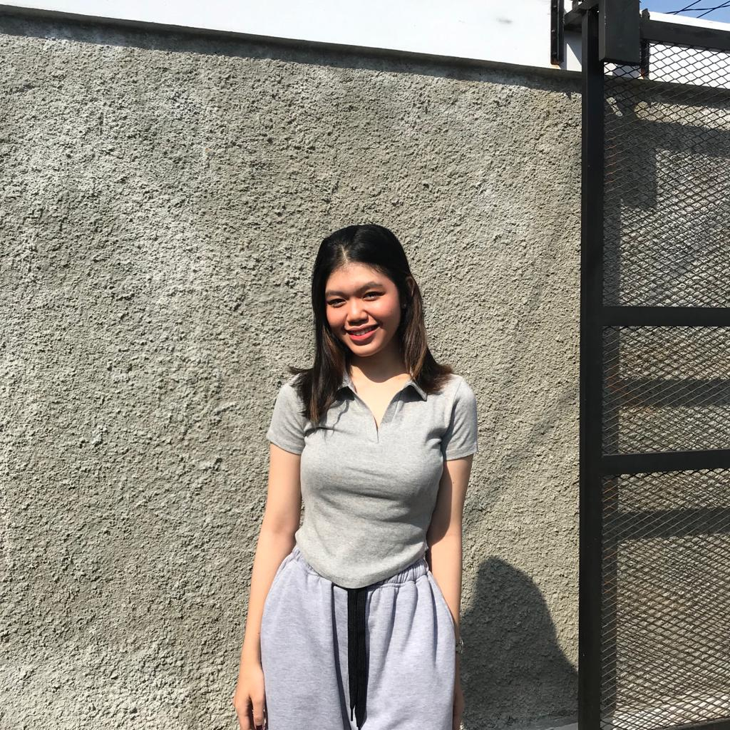 Miya Crop Rib Polo Top Rumah Polos | Crop Top | Shirt Top