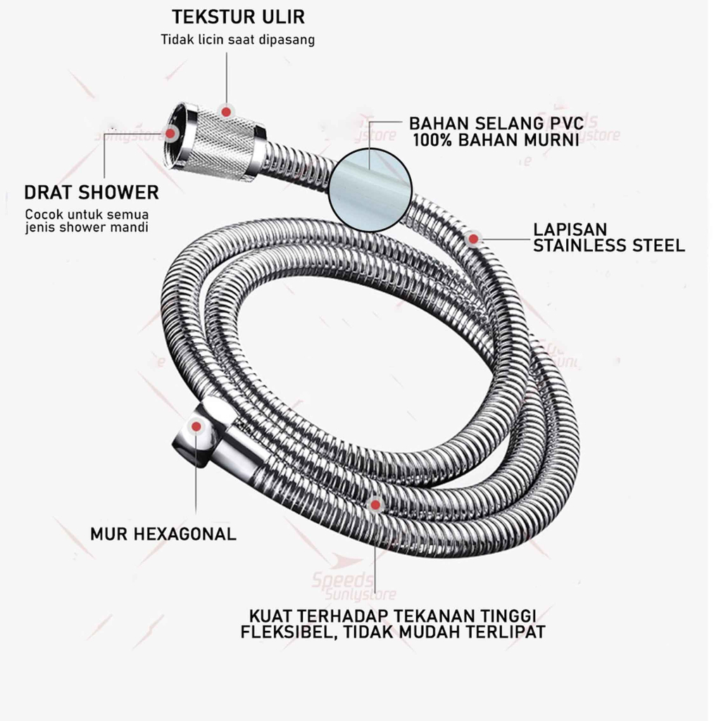 Shower Stainless &amp; PVC * Shower Kamar Mandi * Shower Anti Karat