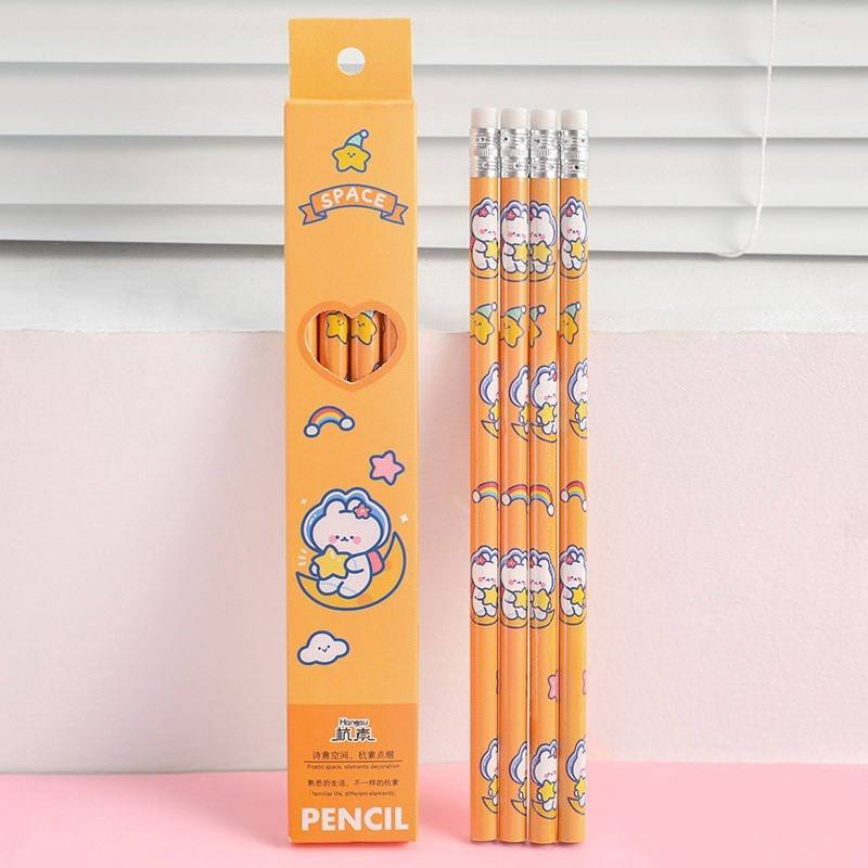 Pensil Set Fancy Isi Banyak Dengan Pemghapus / Set Alat Tulis Sekolah   Ready 3 varian Isi 4 Isi 6 Isi 10