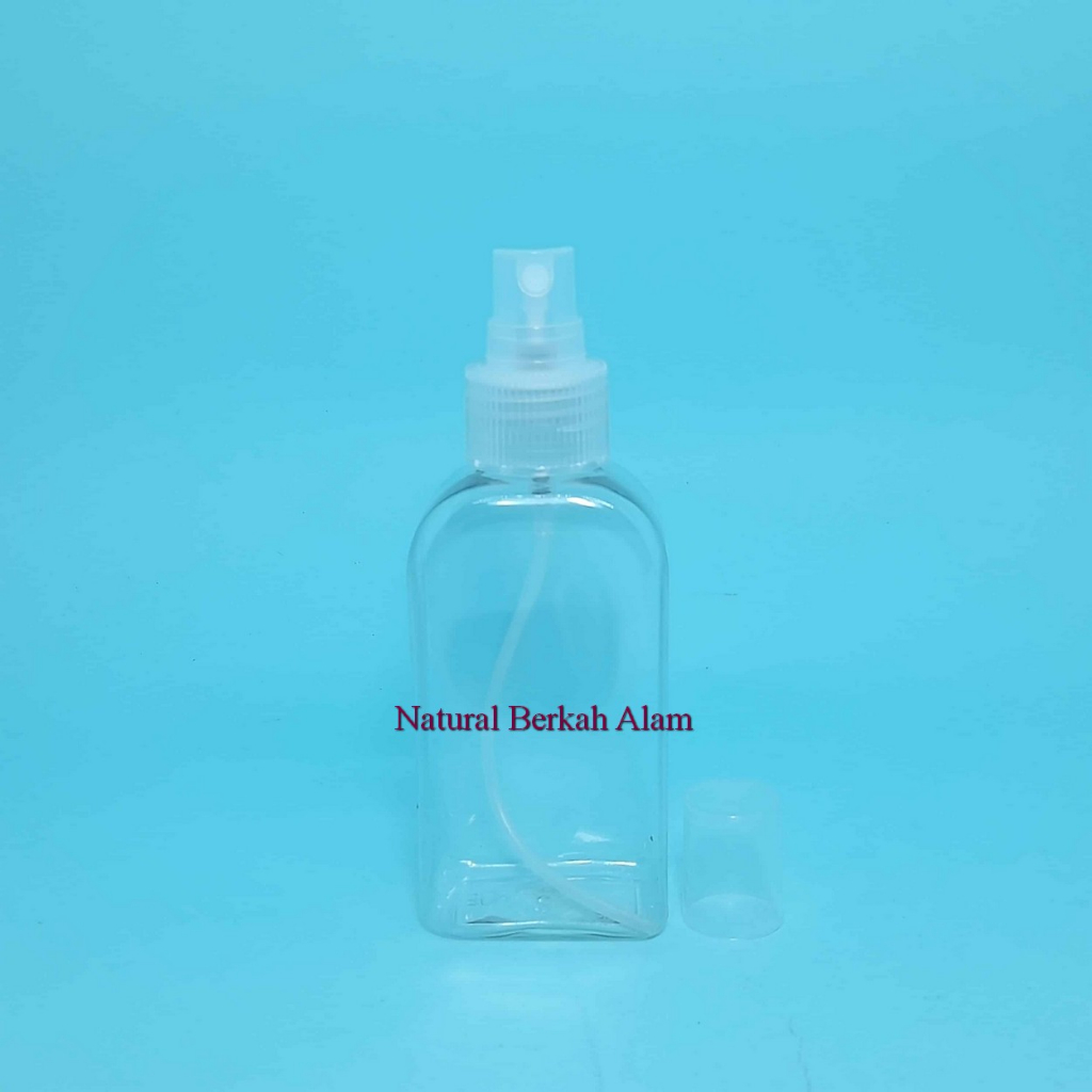 Botol Spray 100 Ml Temulawak Gepeng Natural / Botol / Botol Spray / Botol Face Mist / Botol 100 Ml