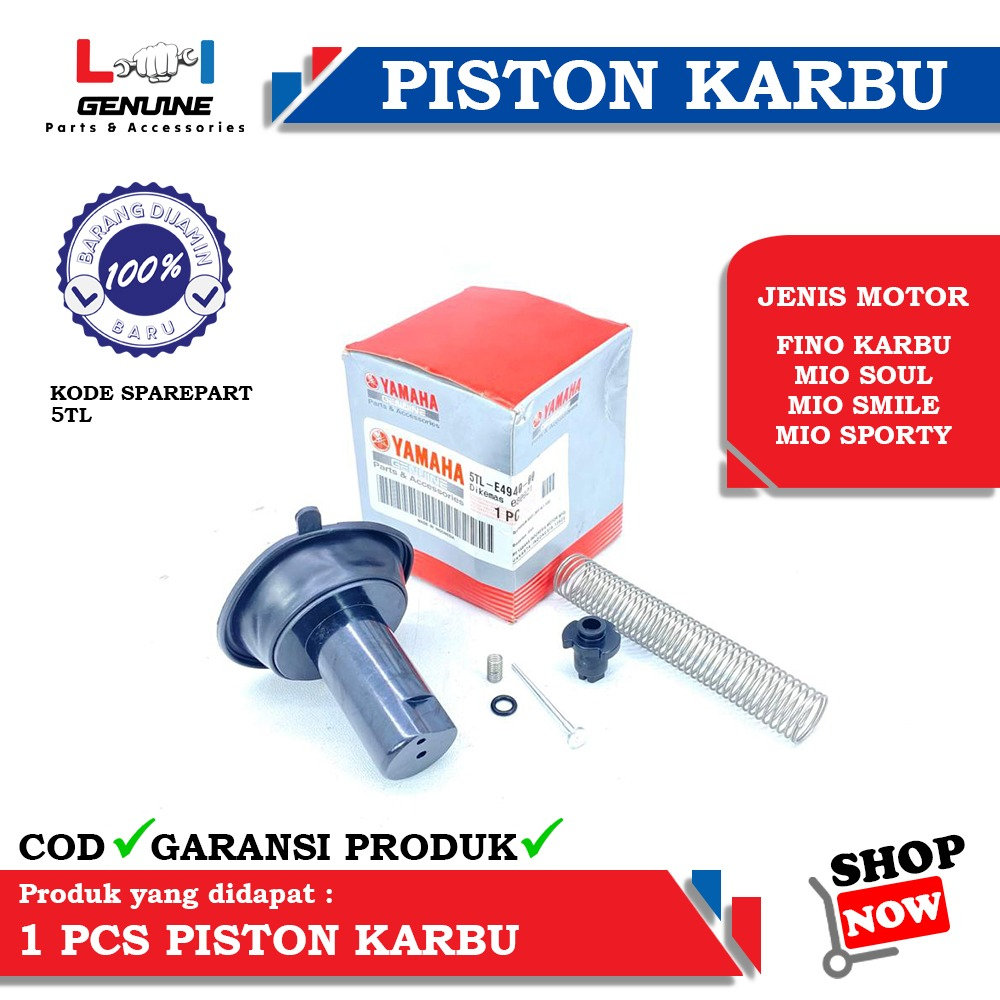 -LOI- VACUM KARBURATOR DIAGFRAGMA KARBURATOR ASSY KARET PISTON KARBU MIO SMILE MIO SPORTY MIO SOUL FINO KARBU 5TL