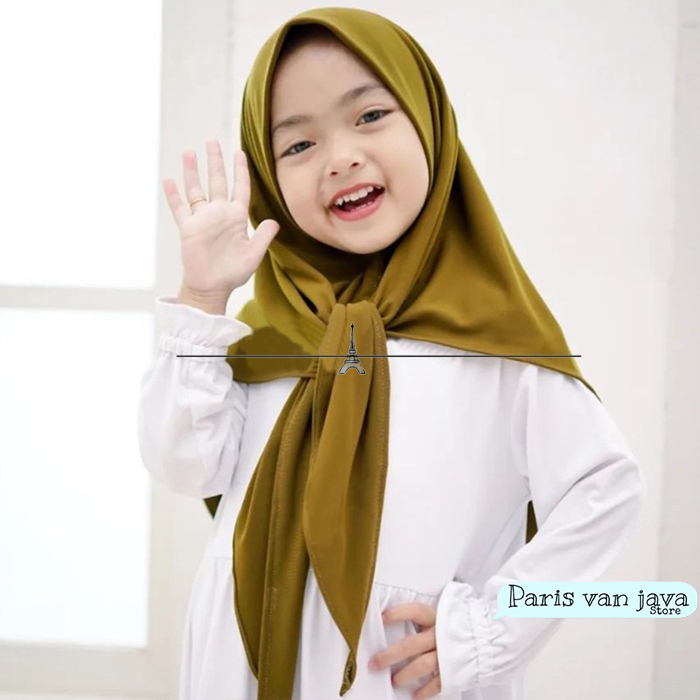 Hijab Segitiga Instan Anak (4-8th) Spandex Jersey Premium I NASYA I Pashmina Instan Anak