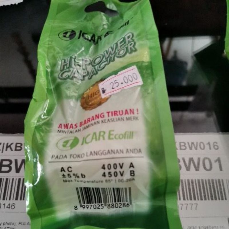Kapasitor icar ecofill 8uf dan 14uf